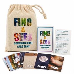 Find & Seek Scavenger Hunt Card Game Kids Ages 3+ Family Travel Game 1-6 Players